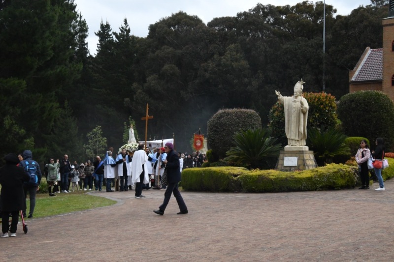 Procession to the Grotto outside the Church